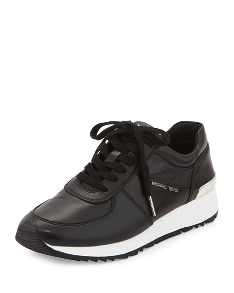 sneaker allie michael kors|Allie Leather and Canvas Sneaker .